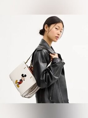 New! RARE Disney X Coach Rogue Bag 25 With Mickey Mouse